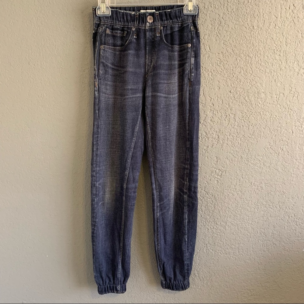 Rag & Bone Miramar Faux Jeans Knit Joggers Distressed Sweatpants Merest